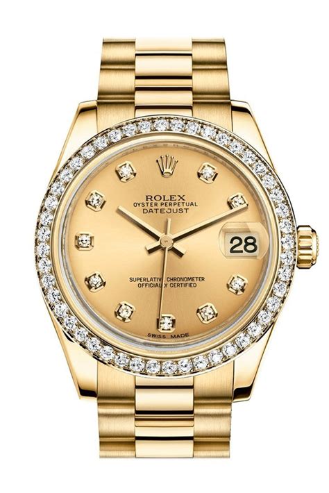 rolex datejust with president bracelet|rolex datejust 31 diamond bezel.